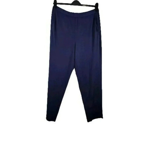 EILEEN FISHER Pants Women XL Slouch Viscose Stretch Jersey Pull On Navy Blue USA - Picture 1 of 12